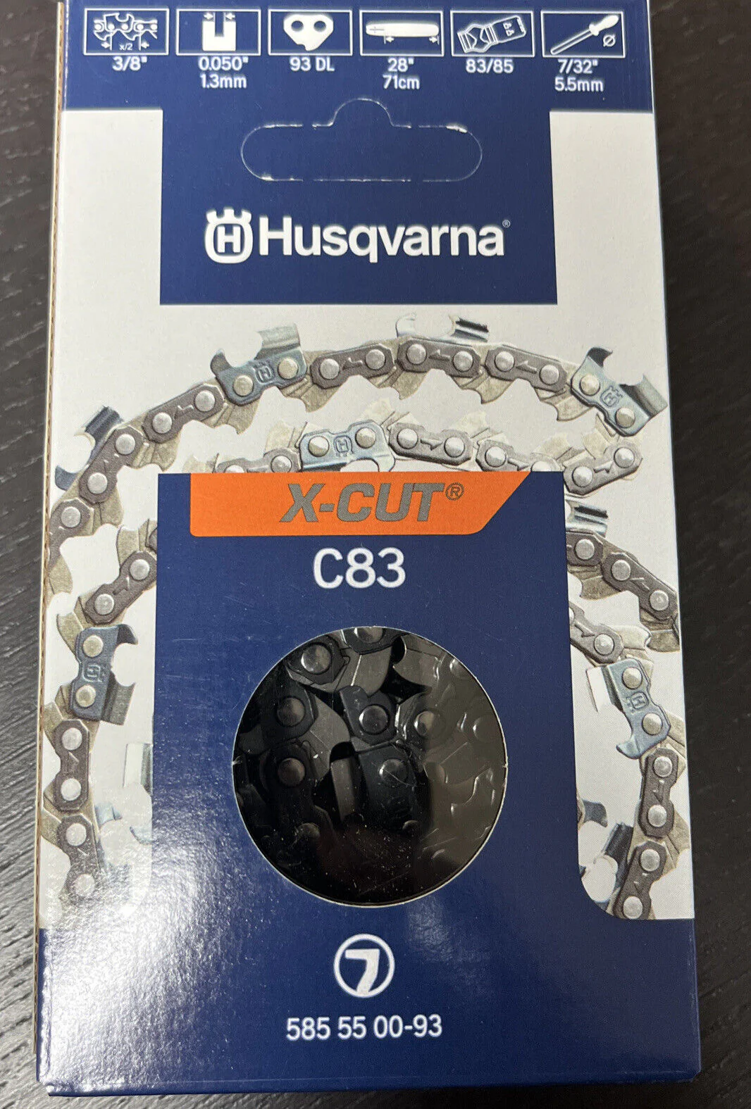 Husqvarna C83 Full Chisel X-CUT Chainsaw Chain (2-Pack) - Image 4